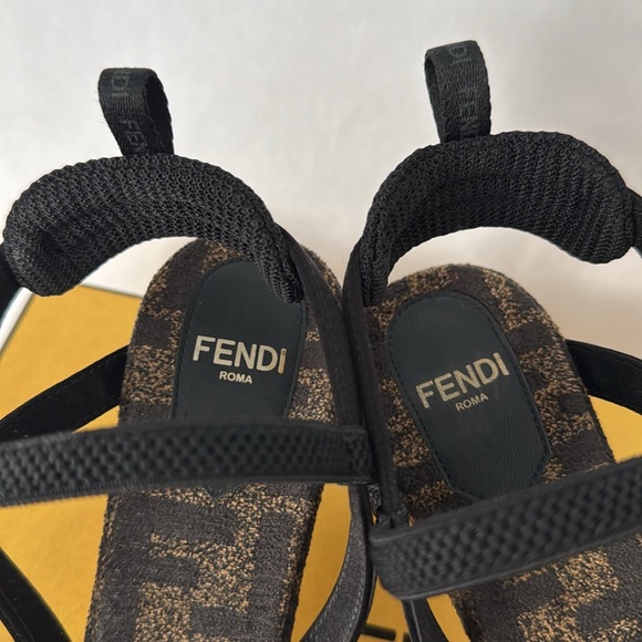 Fendi Colbi 55MM FF Logo Slingback Kitten Heel  Pumps NIB $995 EU36 - Picture 13 of 16